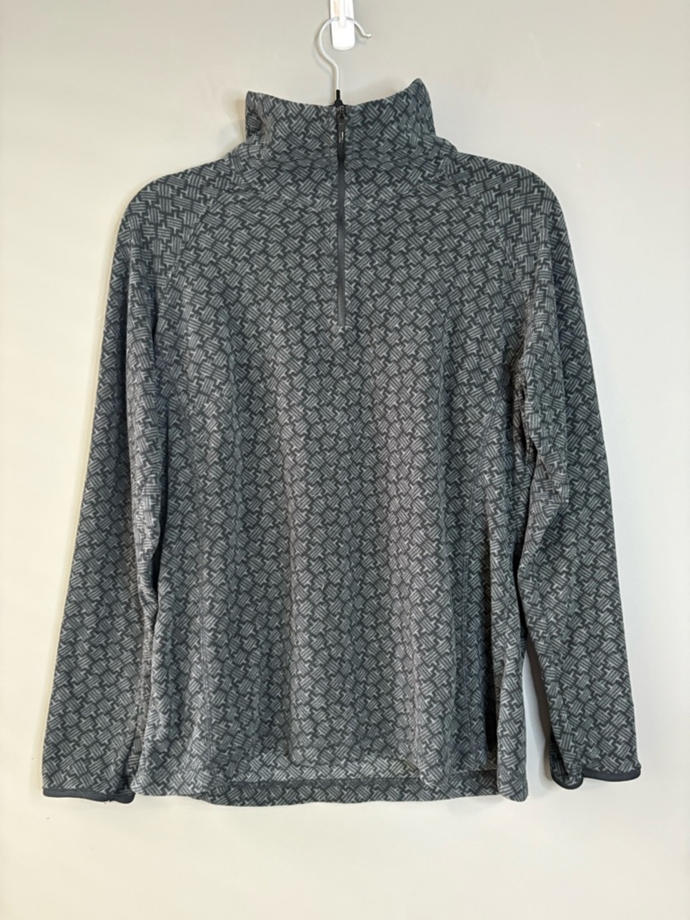 Columbia Gray Quarter Zip Pullover Womens L Fleece Hiking Active - Picture 2 of 9